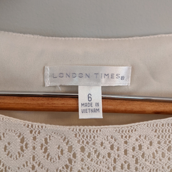 Vintage Inspired Cream Lace Shift Dress - Picture 5 of 10